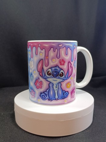 Stitch 3d Kabartma 2 Porselen Kupa Bardak