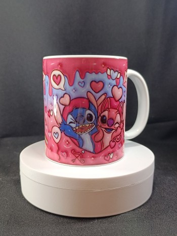 Stitch 3d Kabartma Porselen Kupa Bardak