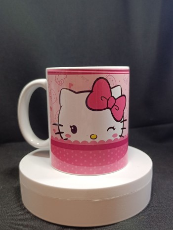 Hello Kity Temalı Porselen Kupa Bardak