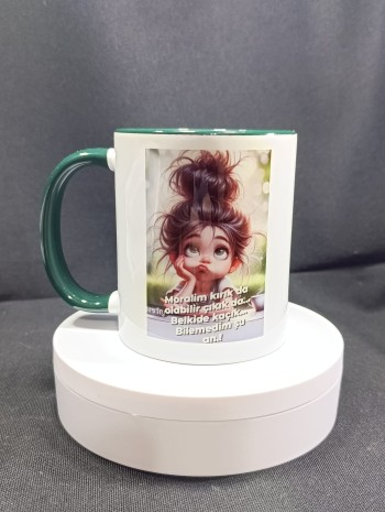 İçi Yeşil Kupa Bardak