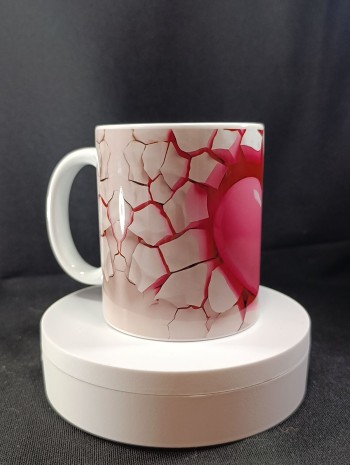 Kırık Kalp 3 Porselen Kupa Bardak