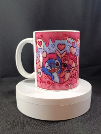Stitch 3d Kabartma Porselen Kupa Bardak